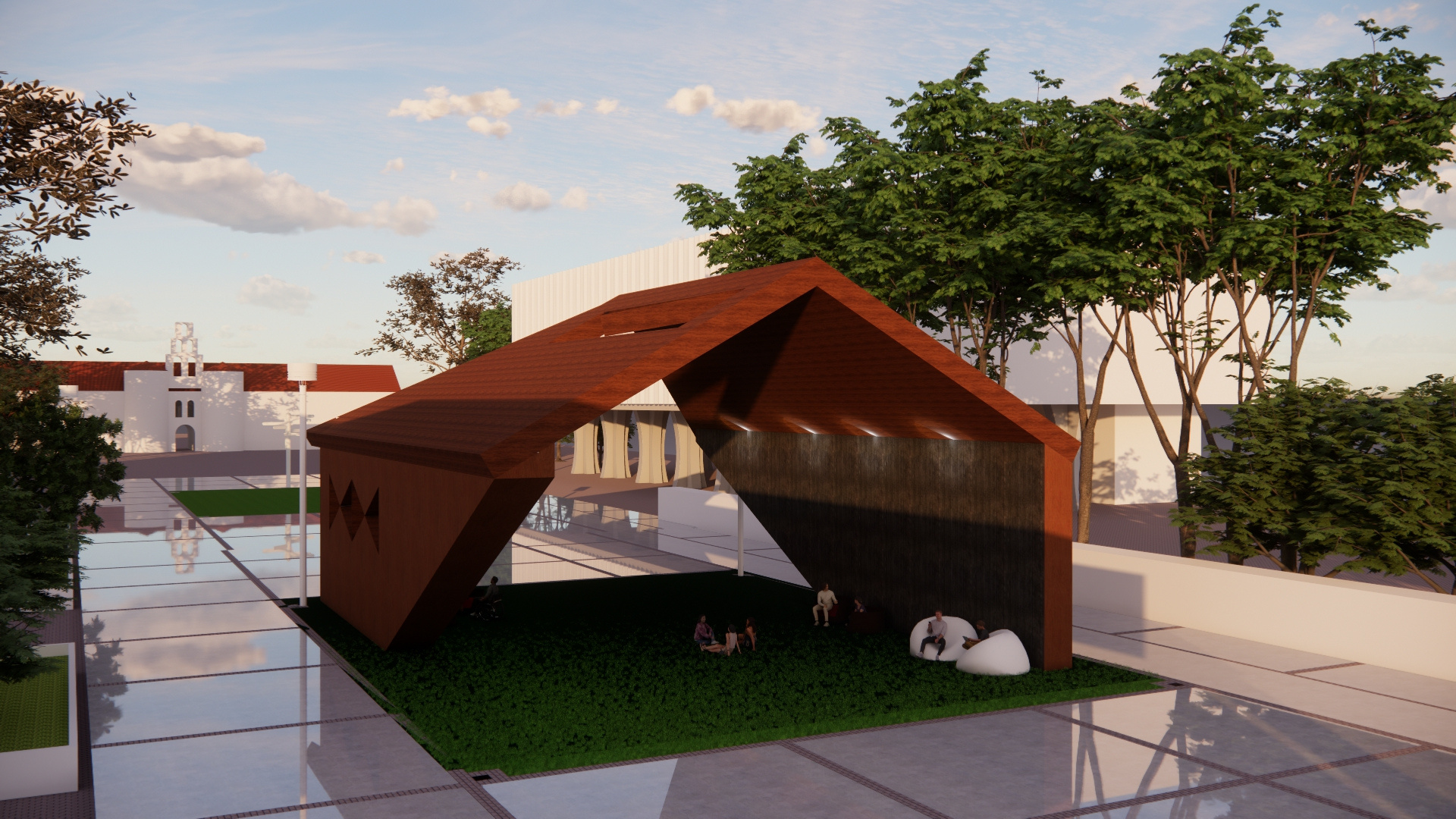 The Cozy Pavilion exterior rendering